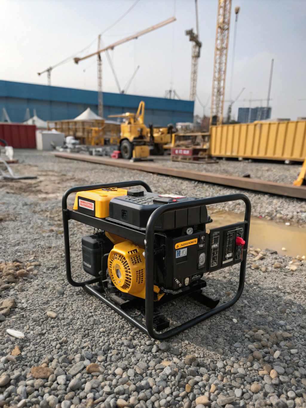 Generador eléctrico industrial en sitio